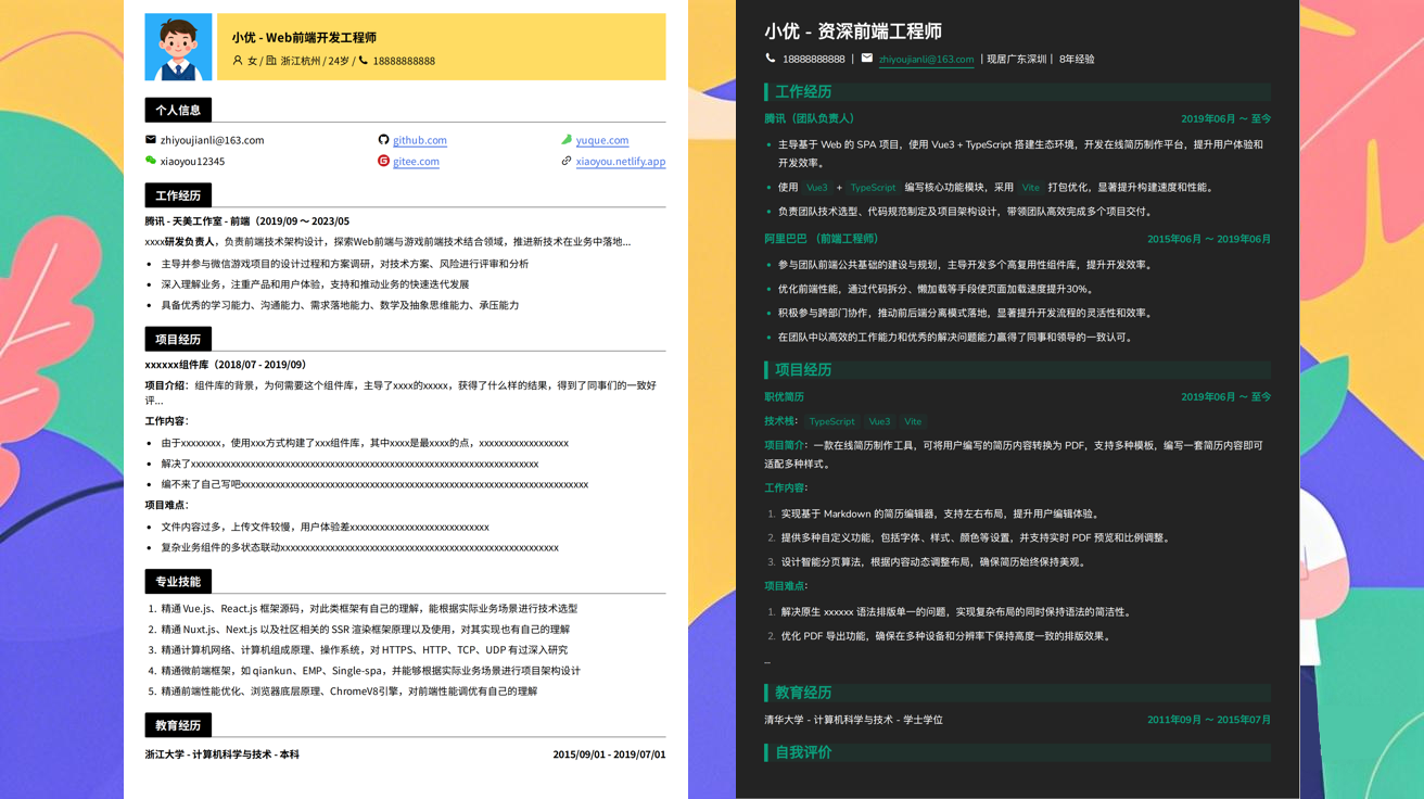 幼师简历模版下载